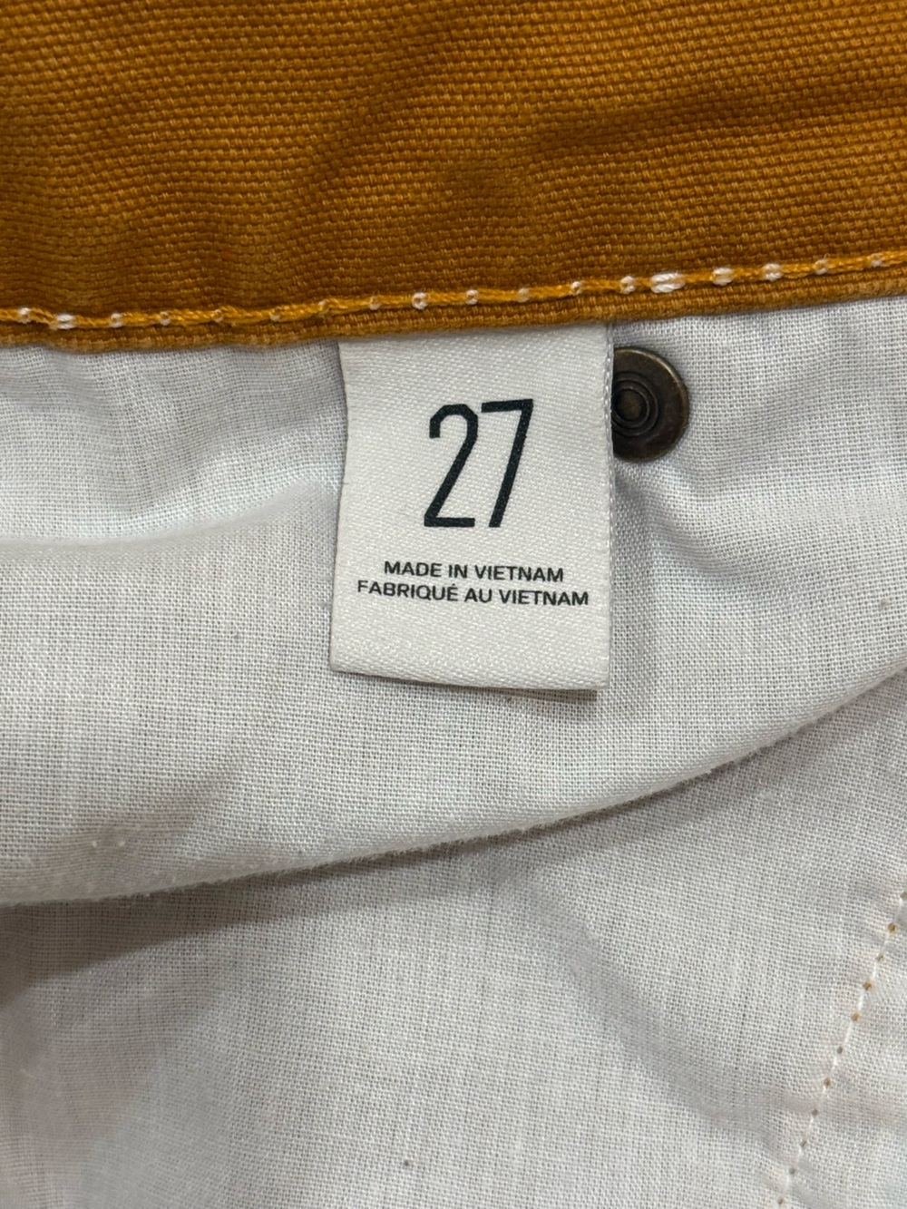 BDG UO Mustard Canvas Carpenter Utility Skater Grunge Pants Y2K Pants Size 27 - Picture 9 of 11